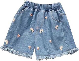 Bañador para mujer, color negro, para niños pequeños, informales, pantalones cortos de mezclilla, pantalones cortos de verano, pantalones cortos deportivos para niños