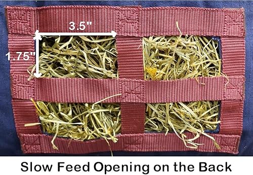 Miniatura 5 de Derby Originals Bolsa grande de heno de caballo de lona de 24 onzas, diseño combinado de 2 caras, refuerzo ancho y 6 meses de garantía