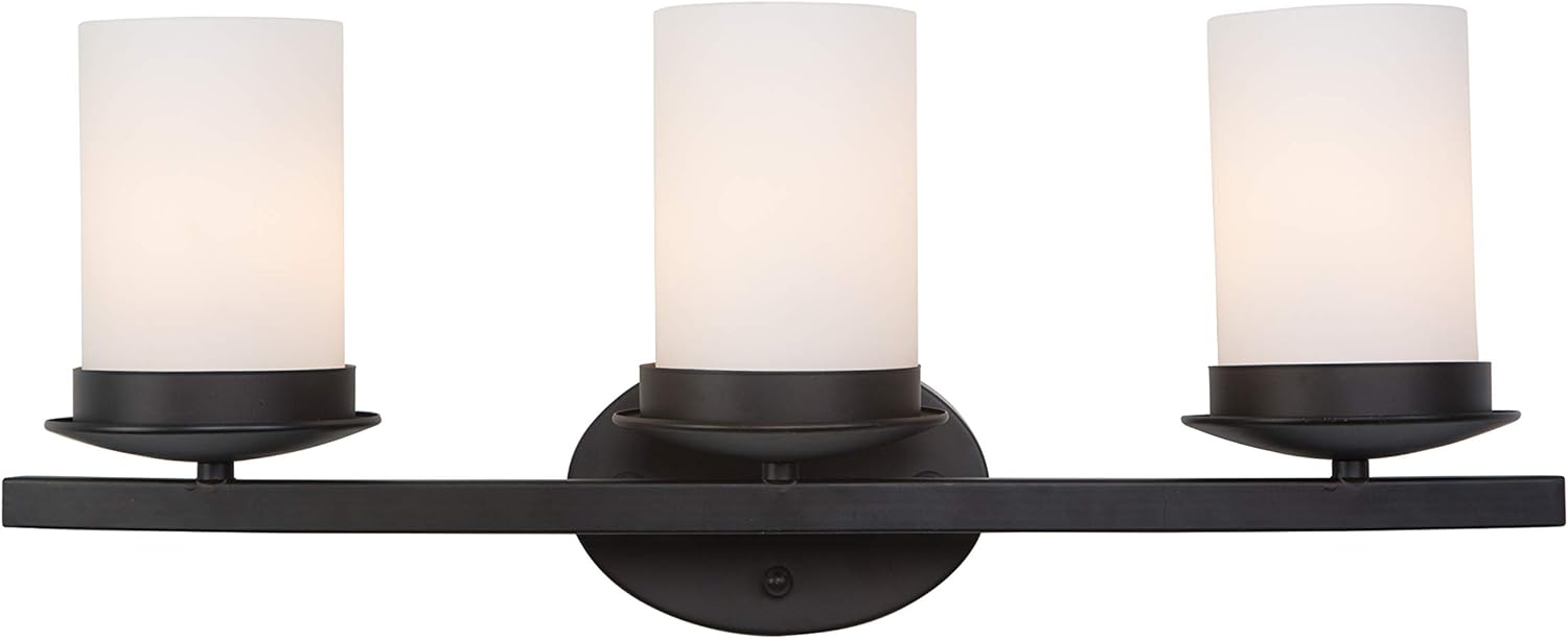 Yosemite Home Decor 101-3V-ORB Columbia Rock Collection Three Light Vanity, 3 23.5-Inch Width, Oil Rubbed Bronze, 52 Piece
