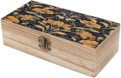 Miniatura 6 de Old Style Flowers Wooden Storage Box Exquisite Crafts DIY Wood Gift Boxes Large Vintage Wood Box with Lid Wooden Jewelry Boxes Art Stash Keepsake