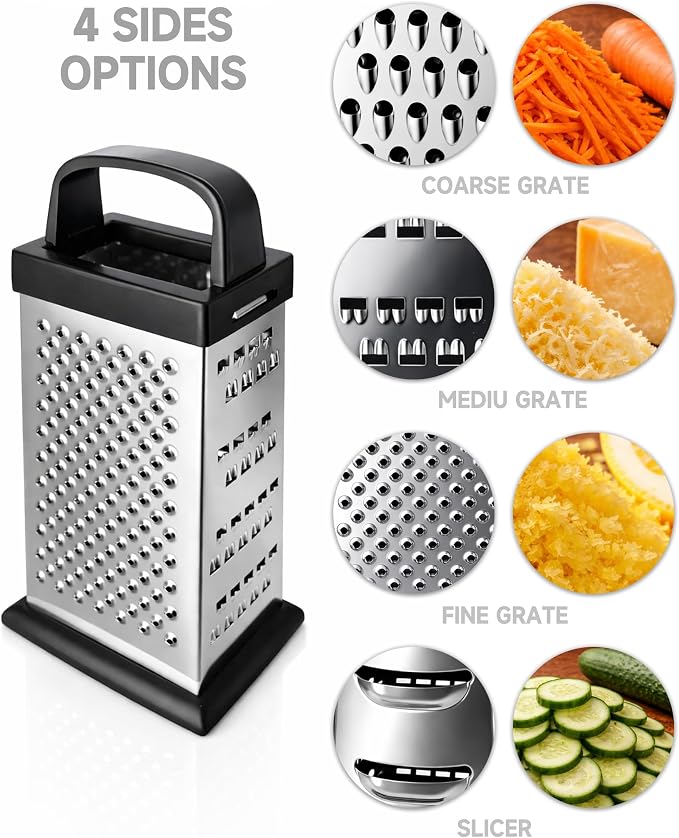 Rallador de queso 4 caras acero inoxidable mini miniatura 4