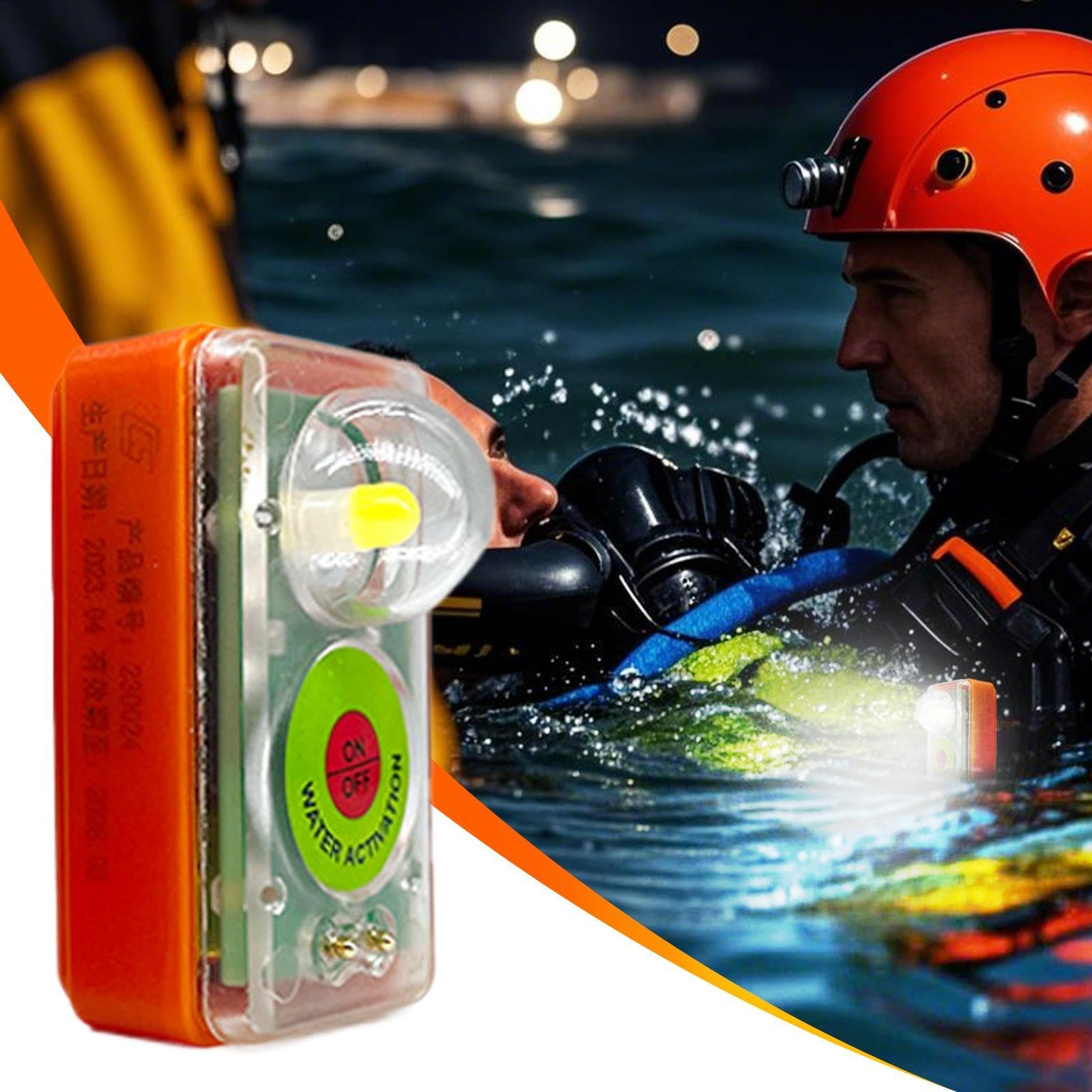 Giubbotto di salvataggio luce stroboscopica, luce attivata dall'acqua,Luci stroboscopiche a LED di salumi | Attrezzatura in barca, illuminazione per barche, per la protezione della sicurezza