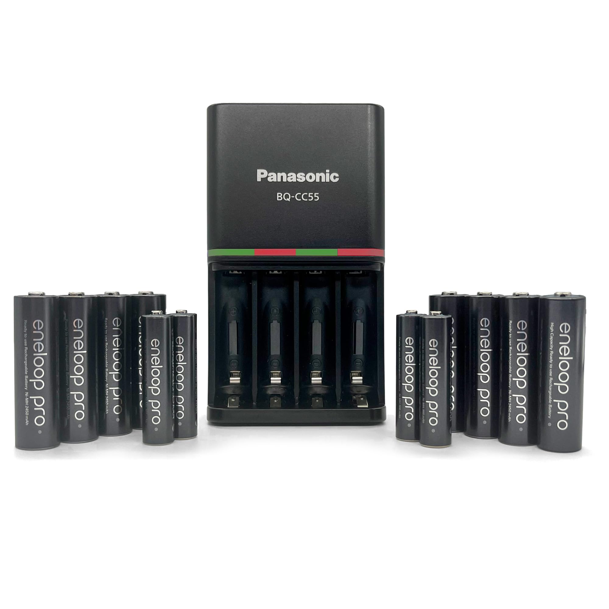 Panasonic K-KJ55MC84CZ pro Power Pack; 8AA, 4AAA, and Advanced CC55 4-Hour Quick Battery Charger