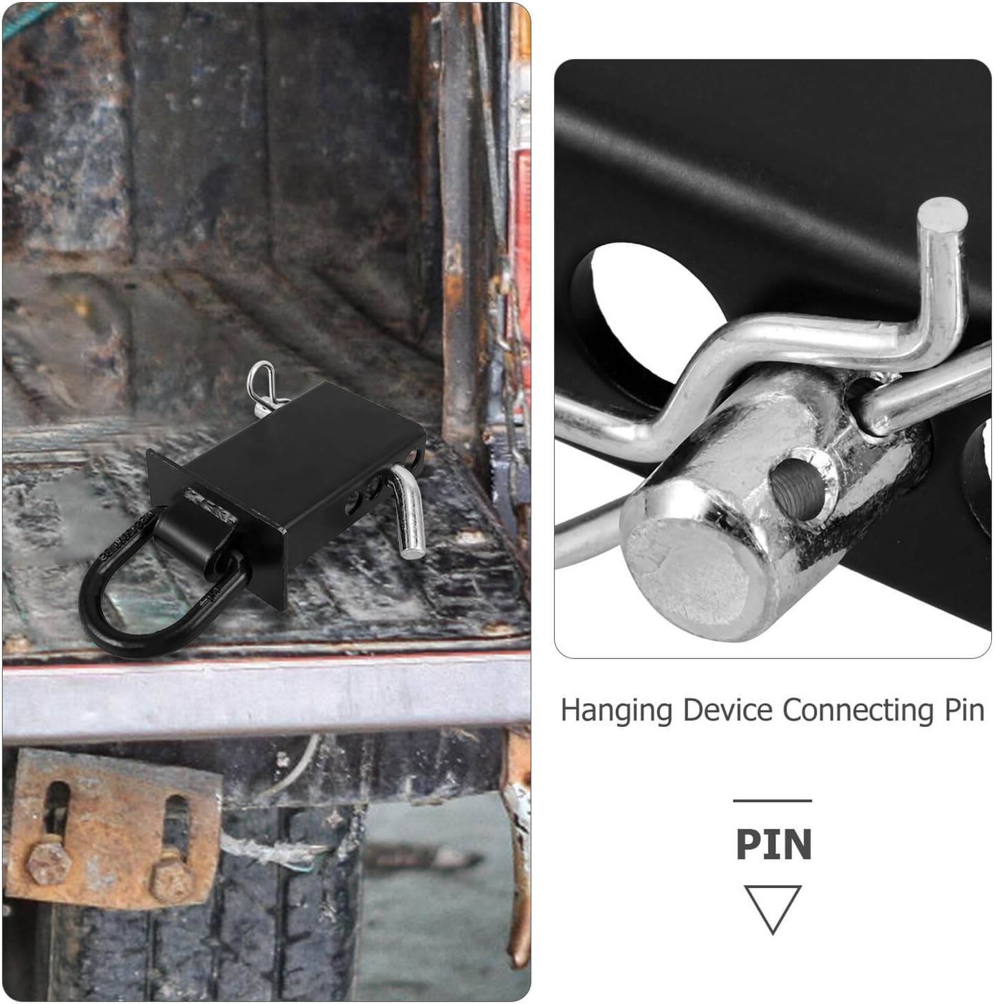 UPKOCH Heavy Duty Stake Pocket D Ring Trailer Tie Down Anchor for Truck Bed Cargo Securing with Recessed Metal Tie Down Hook