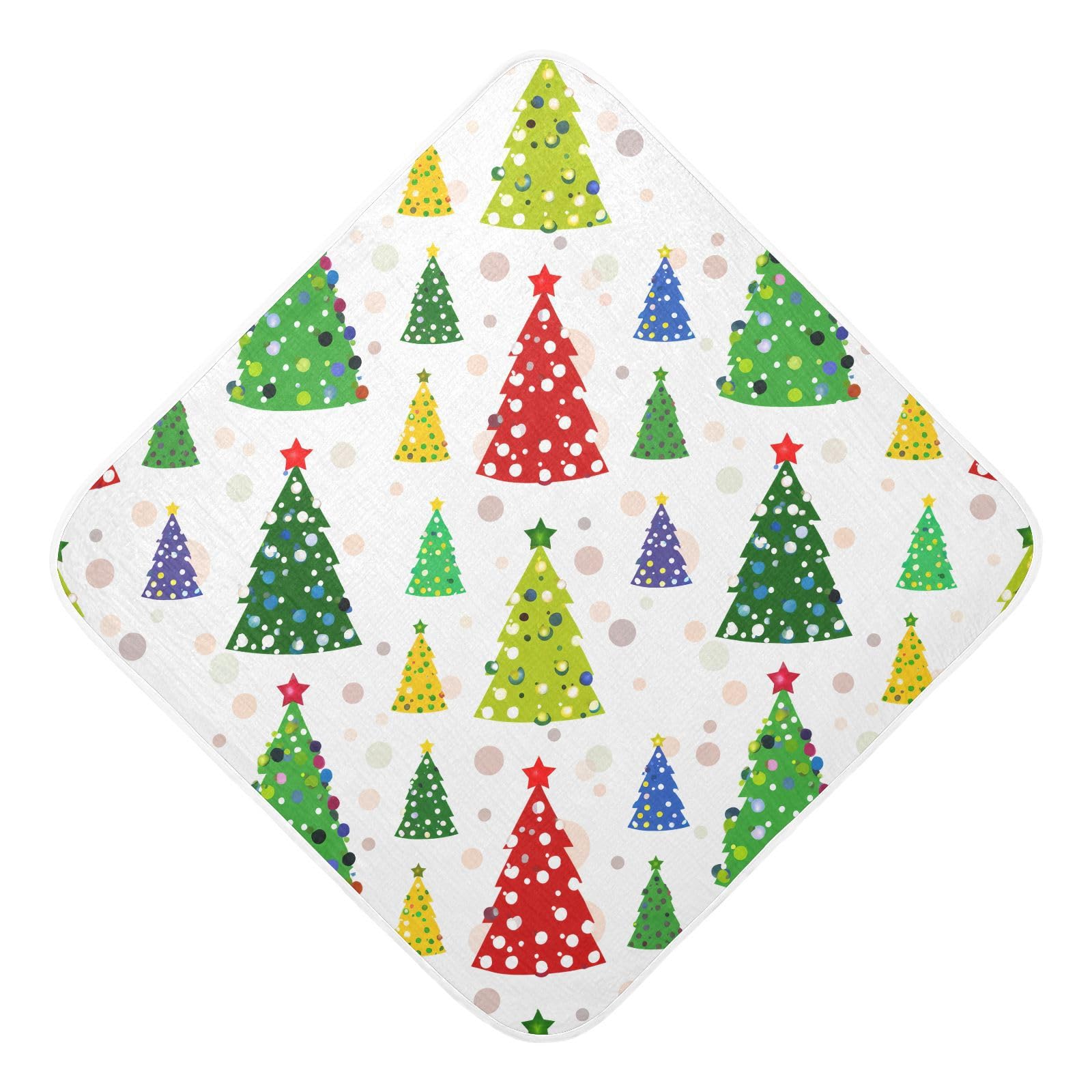Msyxl Christmas Tree Hooded Towel - Ultra Soft & Absorbent Muslin Cotton Bath Towel for Babies, Toddlers, Newborn - Boys & Girls Essential 30