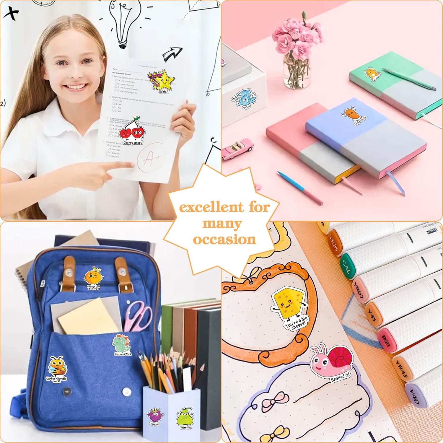 400 PCS Punny Rewards Stickers Fun Teacher Stickers for Kids Motivational Stickers Incentive Sticker for Student Positive Classroom Supplies Incentive Stickers for Kids Teacher School Classroom : Everything Else