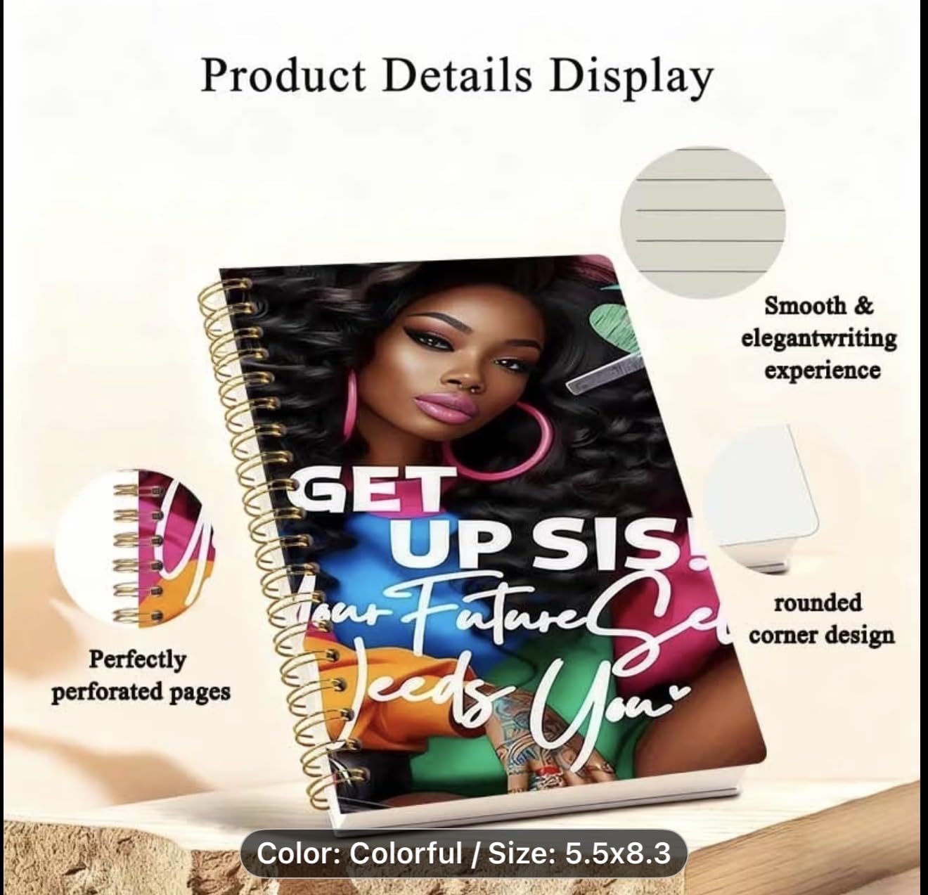 Get up sis' Notebook journal 100 pages