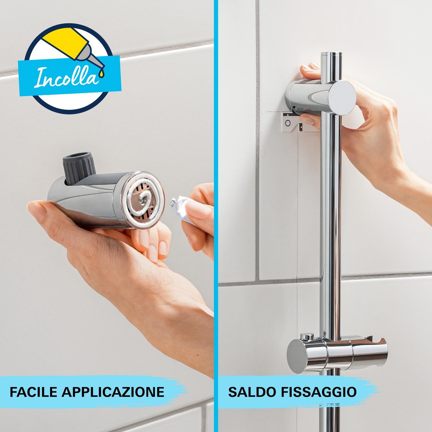Grohe 27333000 Set Asta Doccia a 3 Getti, Argento