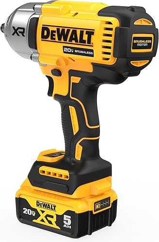 Miniatura 3 de Dewalt DCF900P1R 20V MAX XR Kit de llaves de impacto de alto par inalámbrico de iones de litio de 1/2 pulgada con yunque de anillo de cerdo (5 Ah)