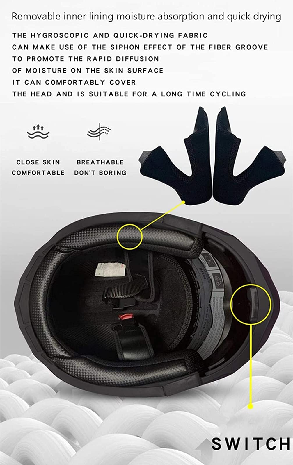 Bluetooth-motorhelm ECE-gecertificeerde helm met groot formaat, geïntegreerde bluetooth, naar muziek luisteren, de telefoon beantwoorden, stille, ademende helm Geschikt voor mannen, E,M
