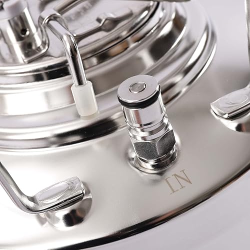 Miniatura 6 de Acero inoxidable Mini Ball Lock Barril de bloqueo de bola de 1.6 galones Barril de cerveza con cerradura de bola pequeña para lotes pequeños