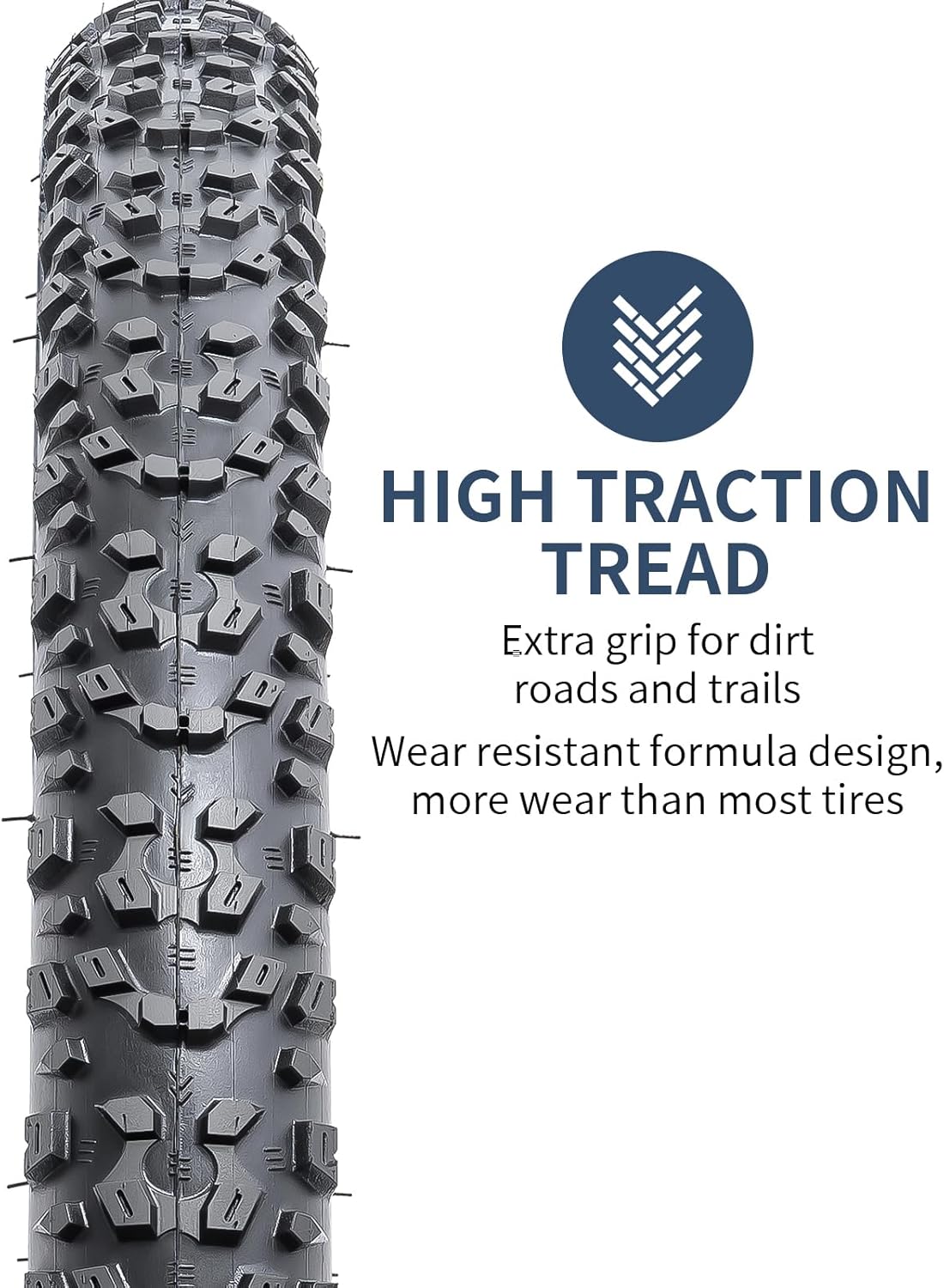 YUNSCM 2-PCS 26" Mountain Bike Tires 26x2.30 57-559 Tires Compatible with Off Road Bike 26 x 2.3 26x2.35 Bicycle Tires (Y-833)