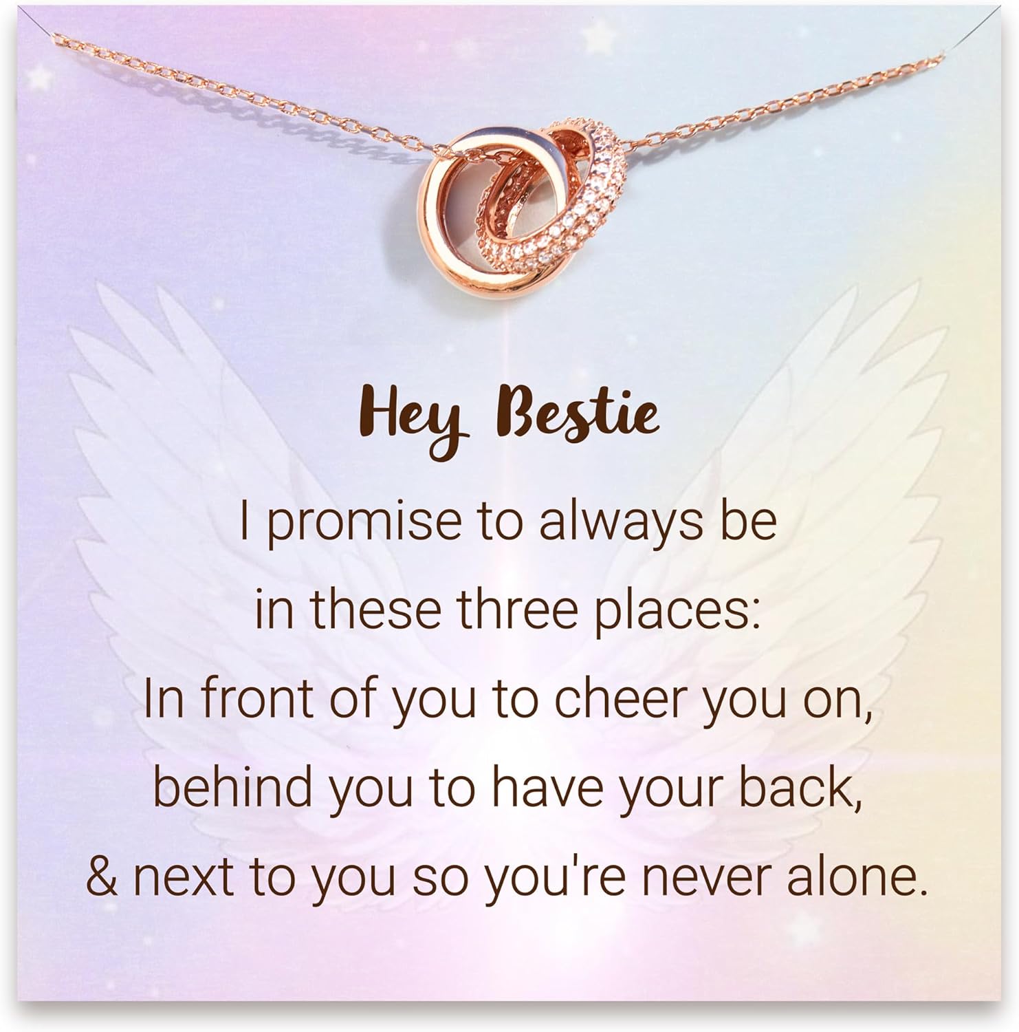 STORYJEWELLERY Friend Necklace, Friend Birthday Gifts for Women, Bestie Necklaces, Friendship Gifts for Women, BFF Gift, Friendship Jewelry, Double Circle Necklaces