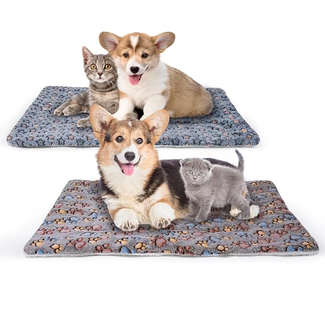 MICOOYO Colchón de cama para jaula de perro, tapete de cama de forro polar para mascotas, lavable