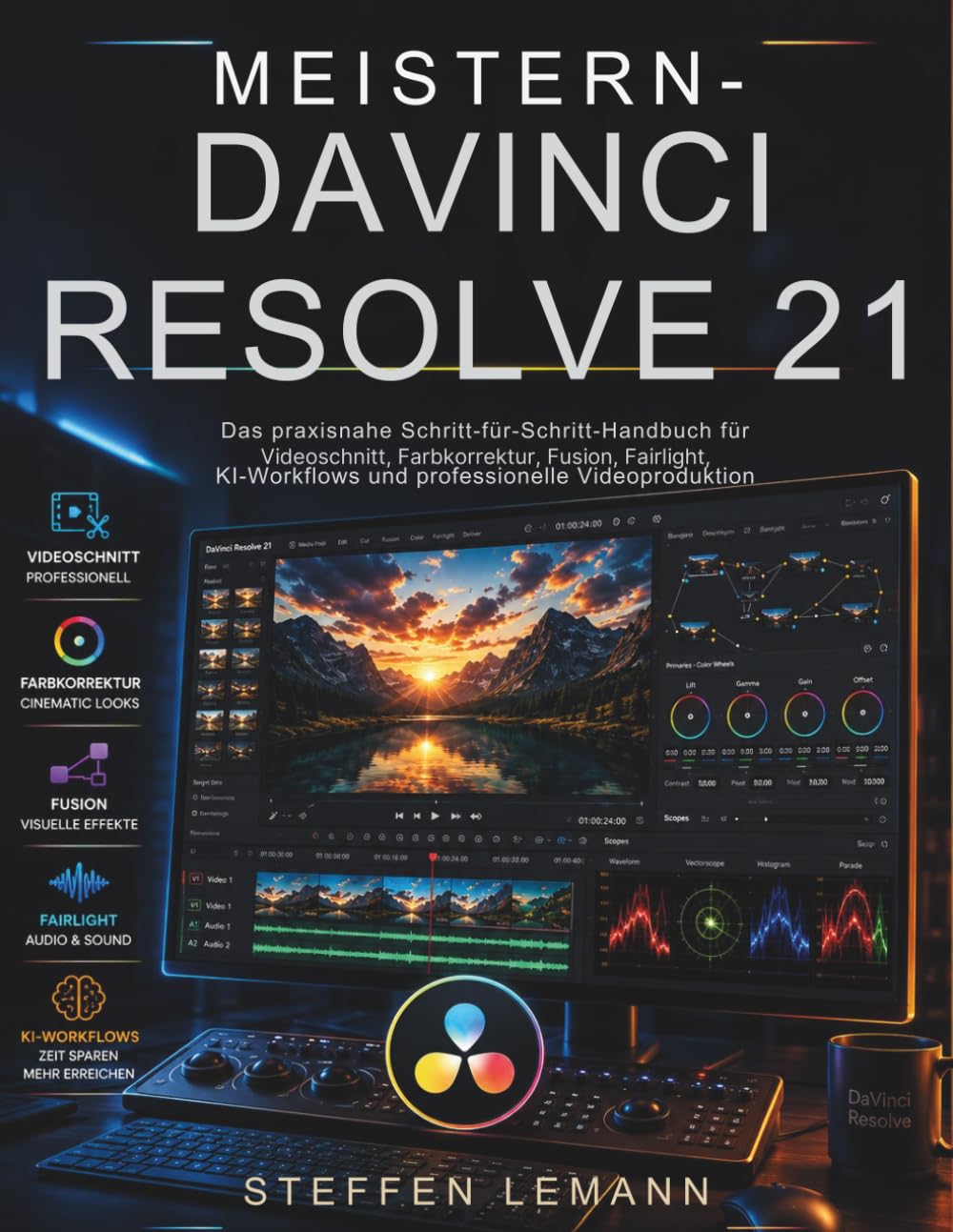 MEISTERN DAVINCI RESOLVE 21: Das praxisnahe Schritt-für-Schritt-Handbuch für Videoschnitt, Farbkorrektur, Fusion, Fairlight, KI-Workflows und professionelle Videoproduktion