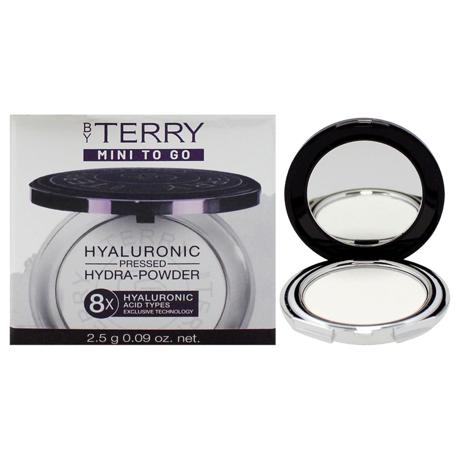 By Terry Hyaluronic Pressed Hydra-Powder 8HA | Travel-Size | Invisible, Matte Finish For Flawless & Smooth Skin | 7.5g