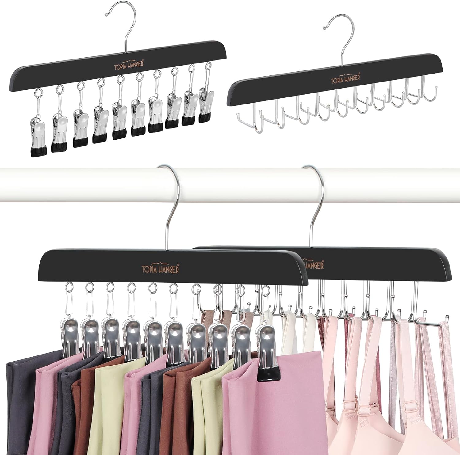 Topia Hanger 2 Pack Bra Hanger 2 Pack Leggings Organizer