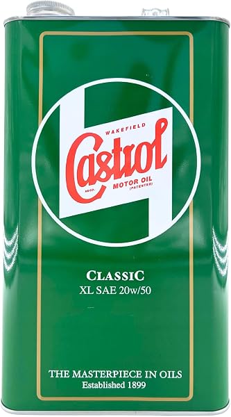 Castrol Classic XL 20W-50 Olio Motore Minerale Multigrado per Auto d’Epoca, API SF/CC, Benzina/Diesel, 4T | con Portachiavi Cavatappi - 5L - 2 Confezioni - 1