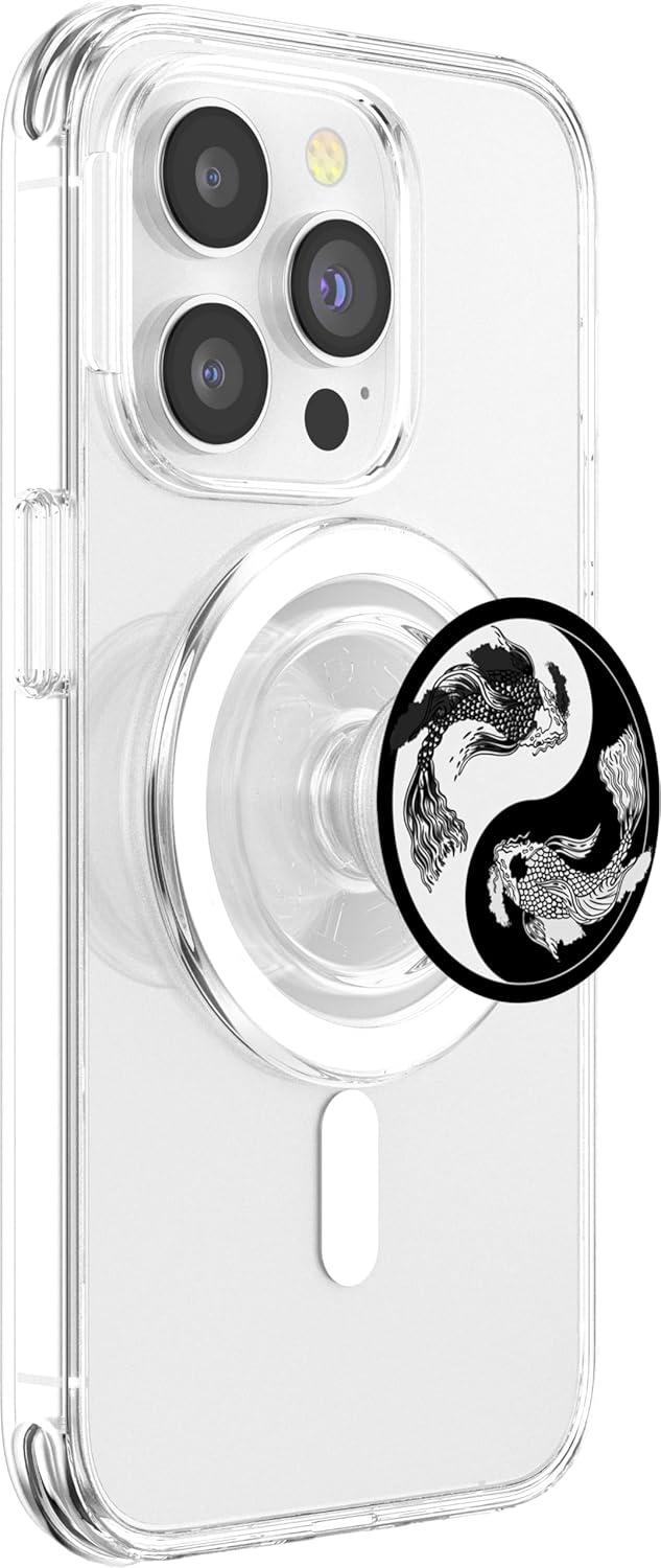 Koi Nishikigoi Fish Koi Carp Japan Ying Yin Yang PopSockets MagSafe PopGrip for iPhone