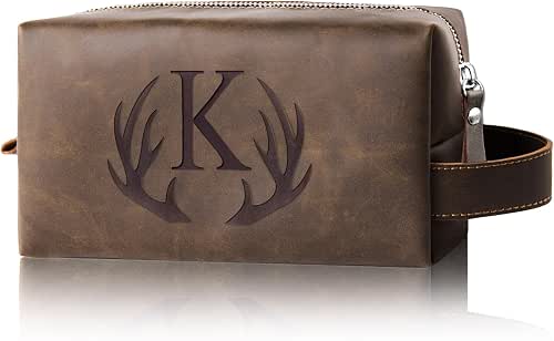 Travel Toiletry Bag for Men Personalized Monogrammed Initial Gifts for