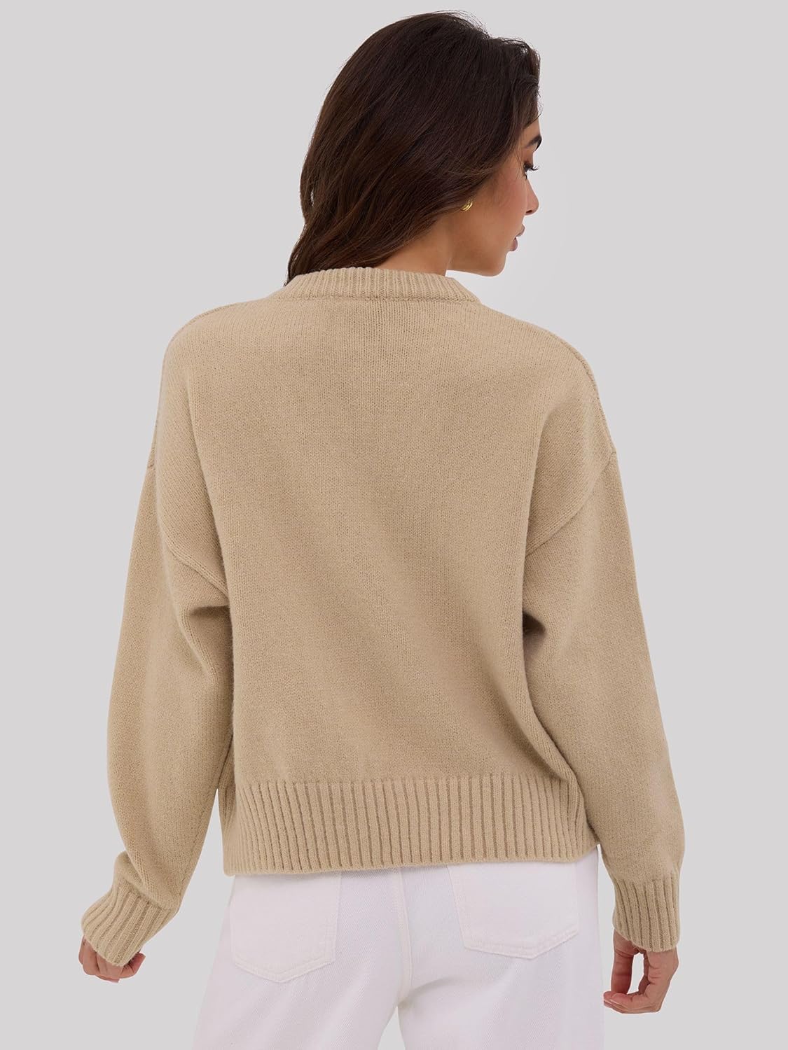 ZAFUL Womens Sweater Long Sleeve Crewneck Soft Basic Knit 2025 Fall Loose Fit Pullover Tops - Image 6