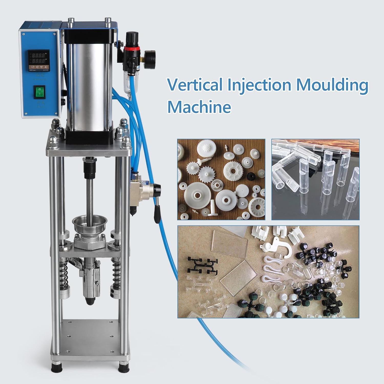 Vertical Injection Molding Machine Semi-Automatic Pneumatic Plastic Extruder 20g 110V