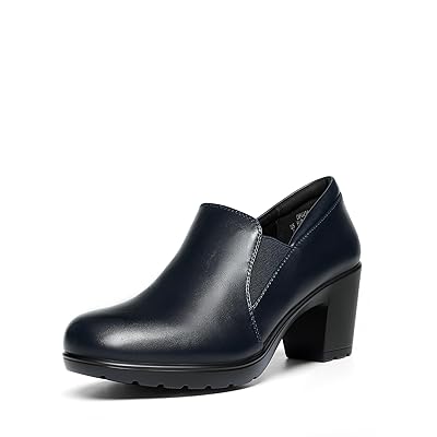 DREAM PAIRS Women's Low Chunky Block Heels Pumps Comfortable Slip-on Heeled Loafers Dress Work Shoes for Office Business LOLA