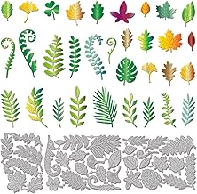 GLOBLELAND 22 Styles Cutting Dies with Spring Leaves for DIY Scrapbooking Metal Plants Fern Cutting Dies Tropical Leaves Cutting Dies for Card Making Embossing Photo Album Craft Decor
