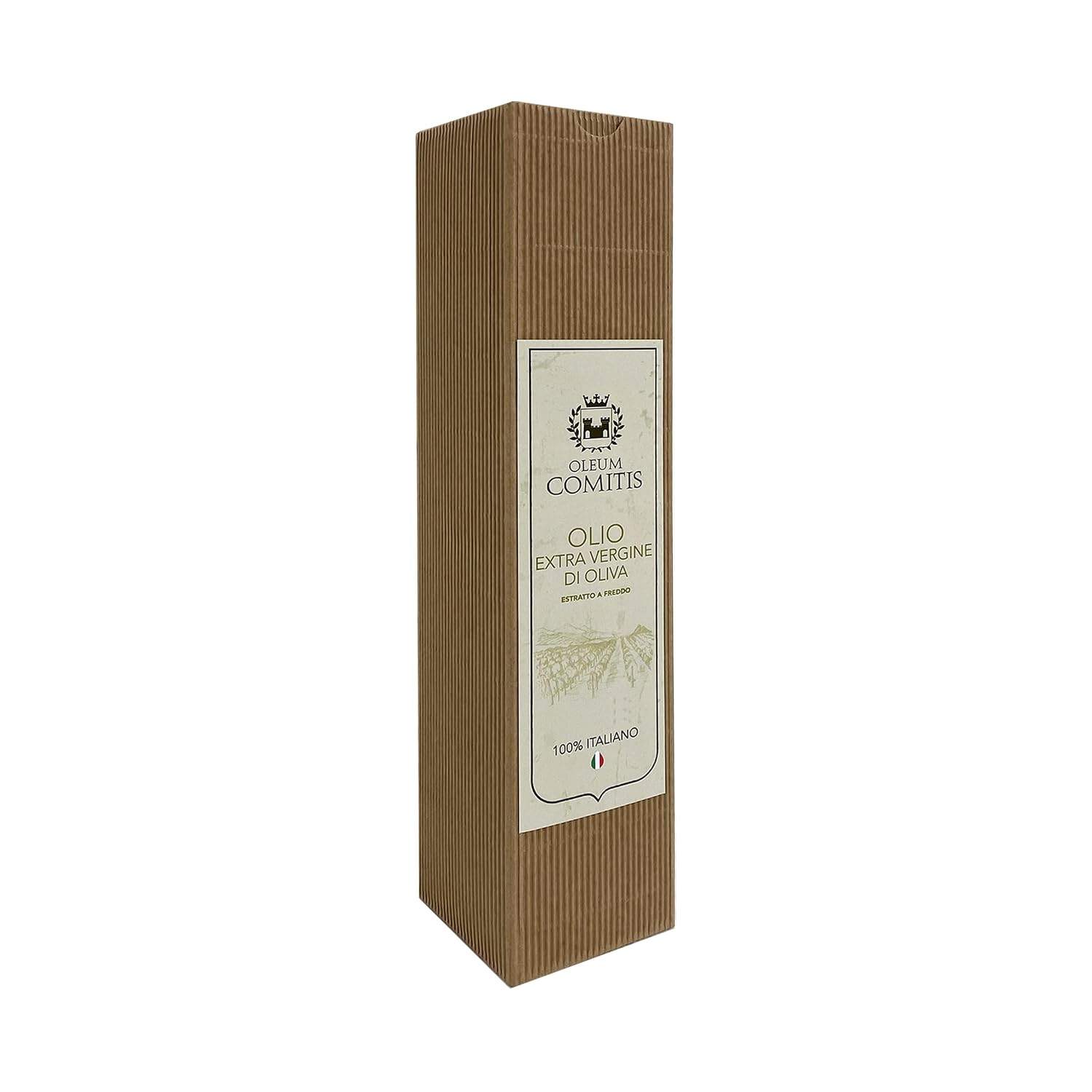 Oleum Comitis - Extra Virgin Olive Oil 100% Italian Cold Pressed - Rustic Gift Box with 500 ml (16.9 fl oz) Bottle
