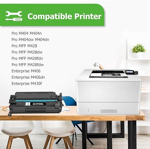 Miniatura 3 de Aztech Cartucho de tóner de repuesto compatible para HP 58A CF258A, negro, paquete de 2