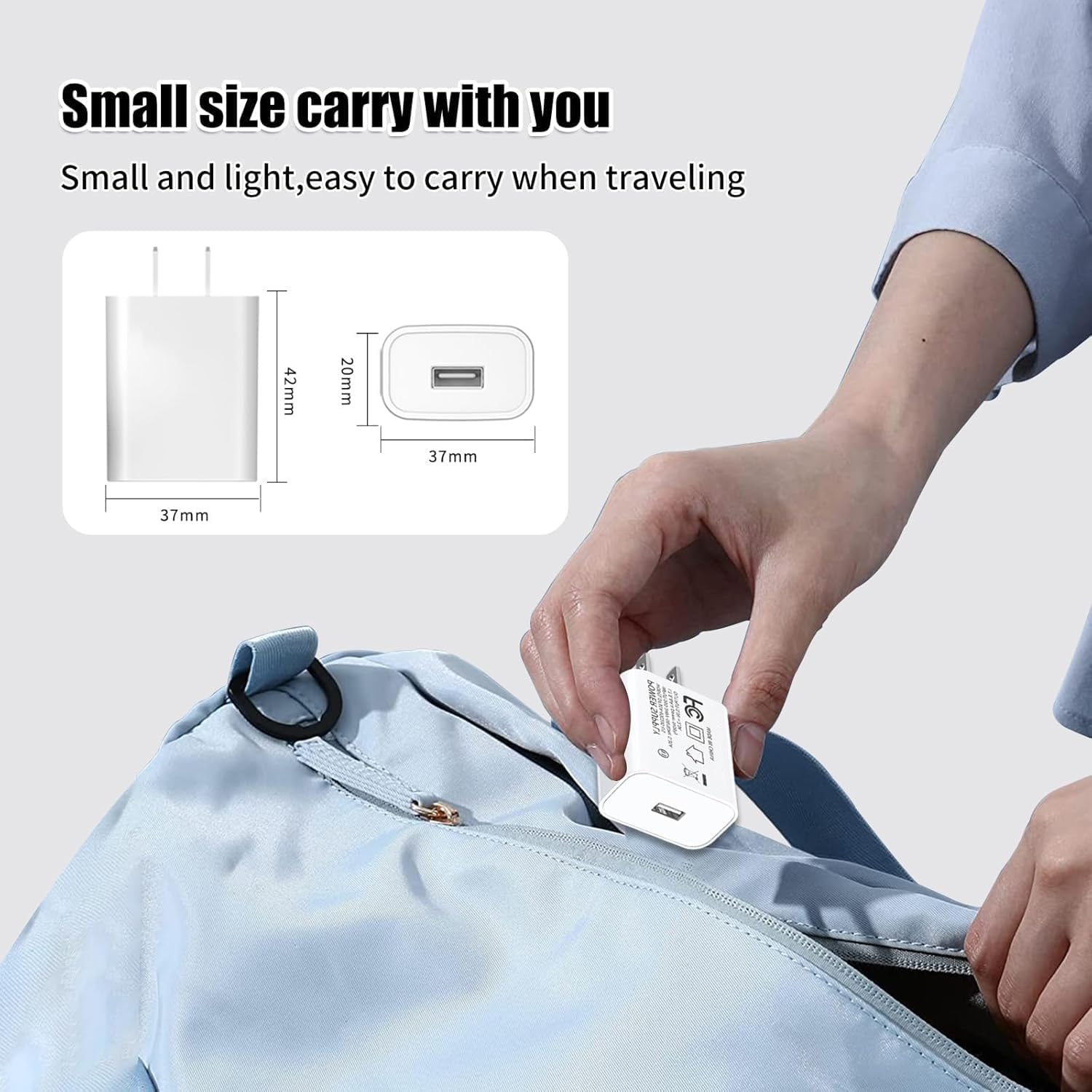 5V 2A Power Adapter UL Certified, USB Wall Charger 2-Pack – Fast Charging Plug Cube for iPhone 13/14/15/16/16 Pro/Pro Max/Plus, XS/XR/X & Watch Series 7/8, Ideal for Home & Travel Use