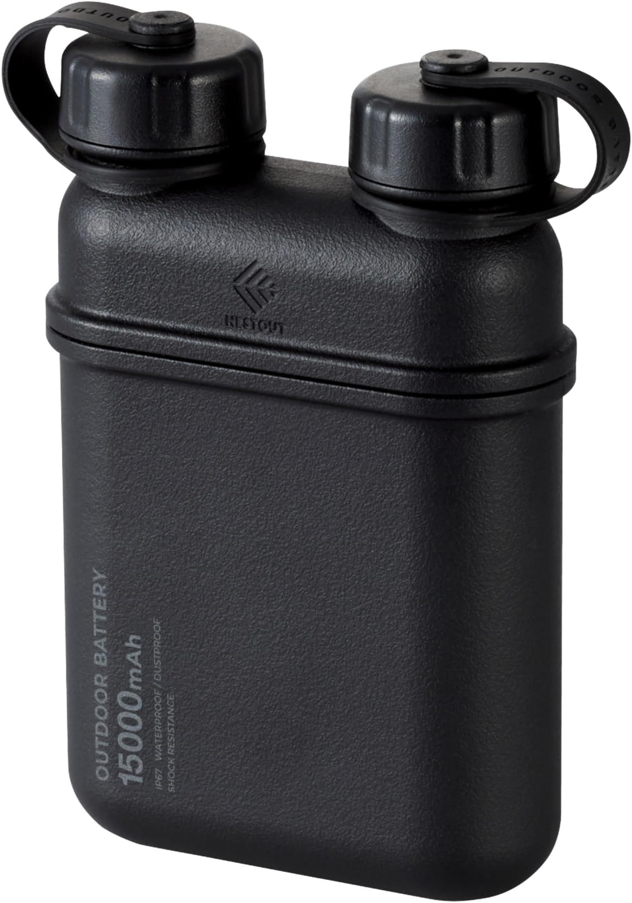NESTOUT Portable Charger, 15000mAh Outdoor Battery Power Bank, 32W USB-C Fast Charging PD, Waterproof IP67, Durable Shockproof, Battery Pack for Smartphone Tablet Hiking Travel Camping - Black