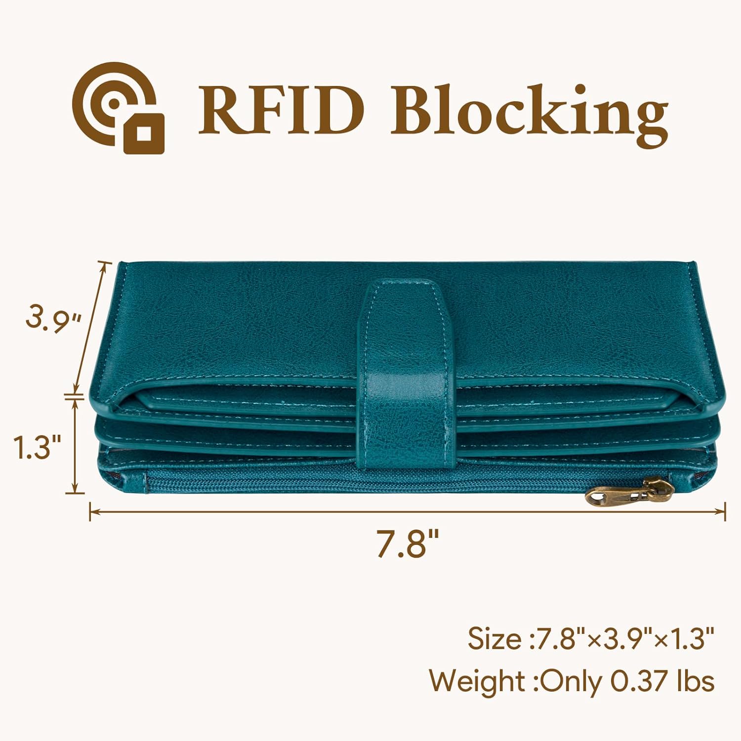 Mayski Wallet for Women Large Capacity Bifold RFID Blocking Vegan PU Leather Credit Card Holder Wristlet Women Wallet with Zipper Coin Pocket, 27 Card Slots & 3 ID Windows - Image 4