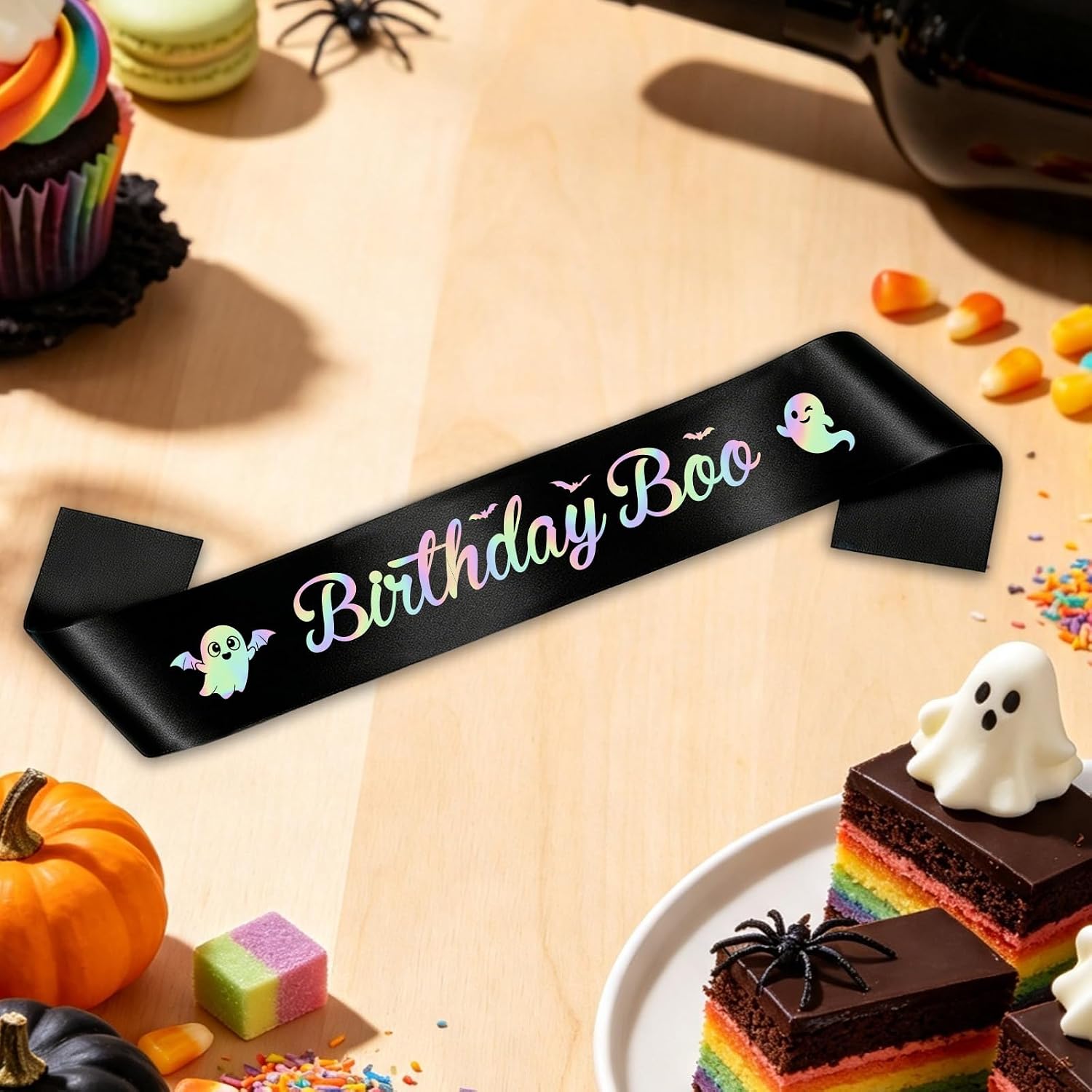 Serencatcher Halloween Birthday Party Sash Birthday Boo Sash for Girl Women