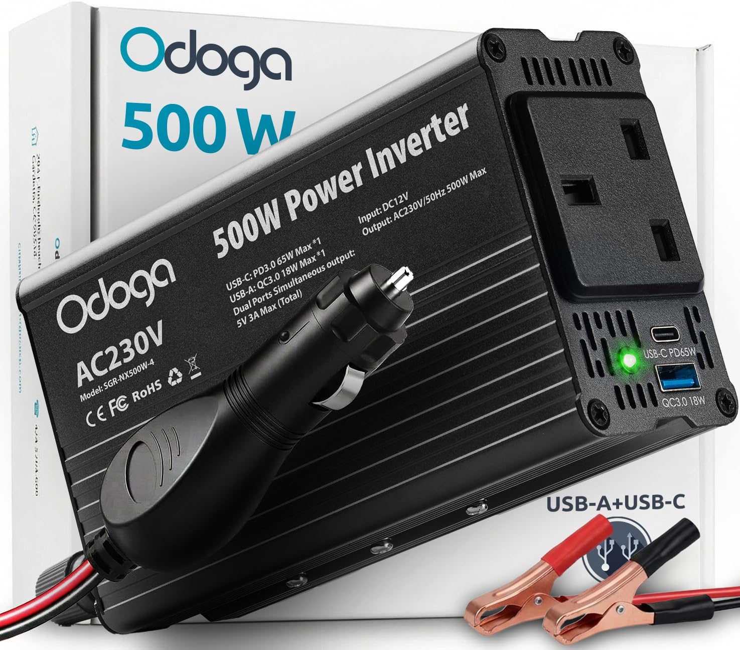 500 Watts Pure Sine Wave Power Inverter D.C 12V To AC 110V 120V Car Converter 2usb 2ac P 49982979