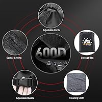 Vista 5 de Funda para kayak de 9.5 pies – 600D resistente e impermeable para almacenamiento al aire libre, accesorio resistente a la decoloración para tabla