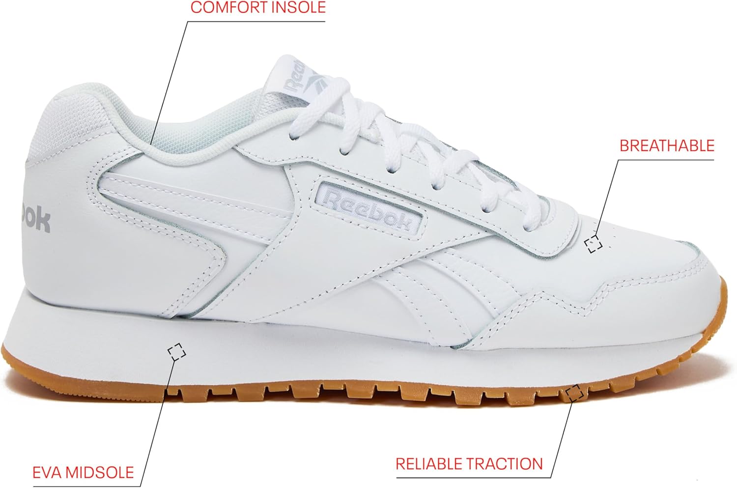 Reebok Womens Glide Sneakers for Women - Image 2