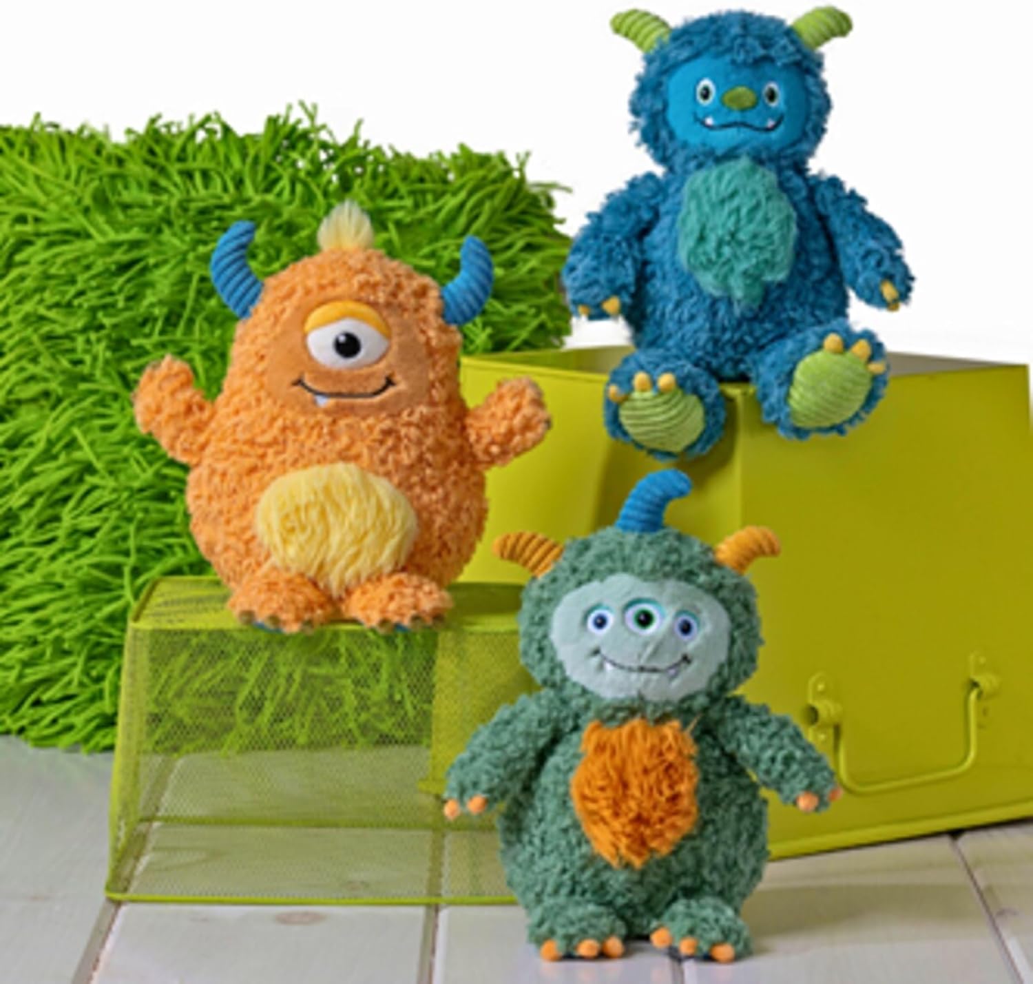 Mary Meyer Stuffed Animal FabFuzz Plush Soft Toy, 12-Inches, Wink The Orange Monster