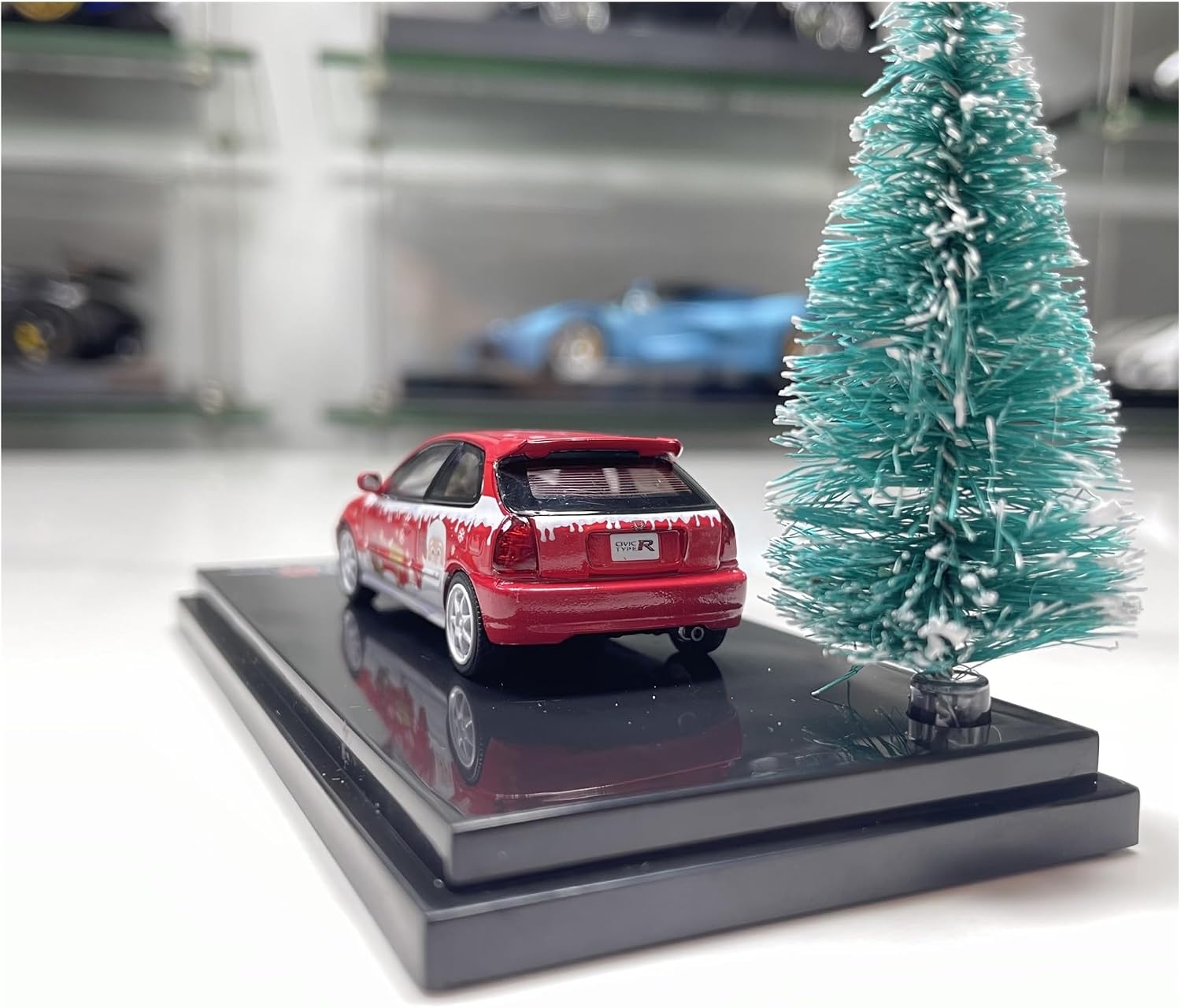 Model Car Kit 1 64 for Honda Civic Type R EK9 Christmas Model Alloy Car Theme Display Adult Hobbies Hobby Collection Toy Hyper Sports Car Toy