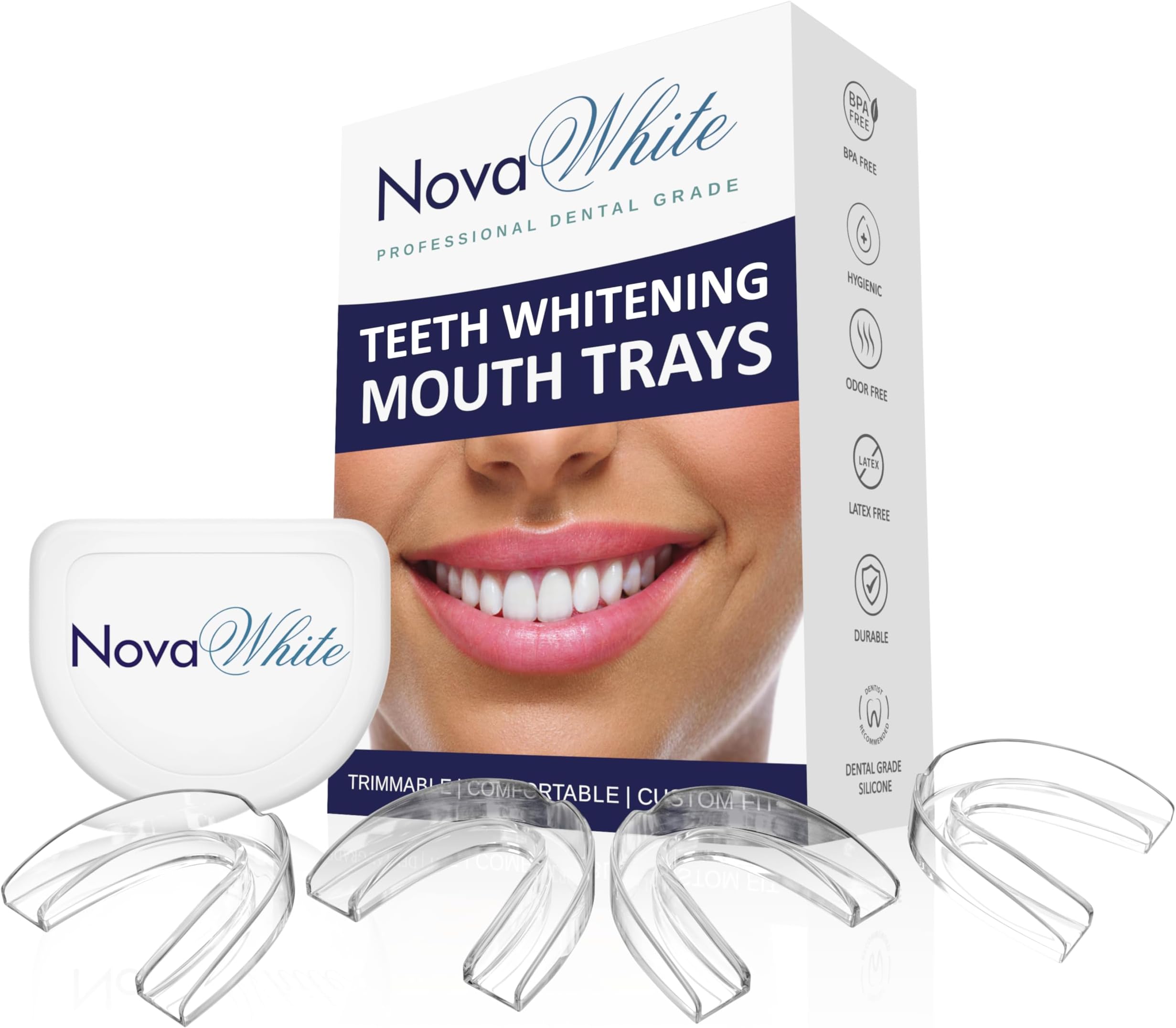 NovaWhite Teeth Whitening Trays Moldable, Trimmable