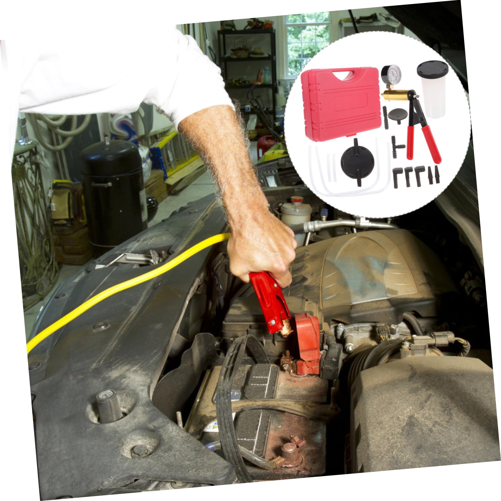 Kit De Purga De Frenos Bomba De Vacío Manual para Coche Herramienta De Purga De Líquido De Frenos Purgador De para Sangrado De Coche Uso Taller