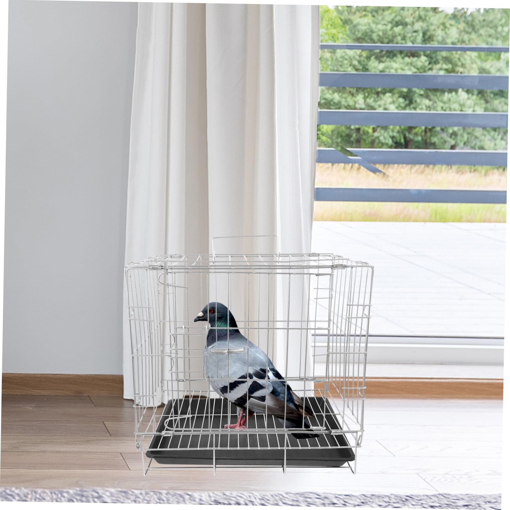 Happyyami Jaula De Cría De Pájaro De Gran Capacidad para Periquitos y Palomas Transportador De Aves Bandeja Extraíble Diseño De Inoxidable y Duradero para Uso Doméstico