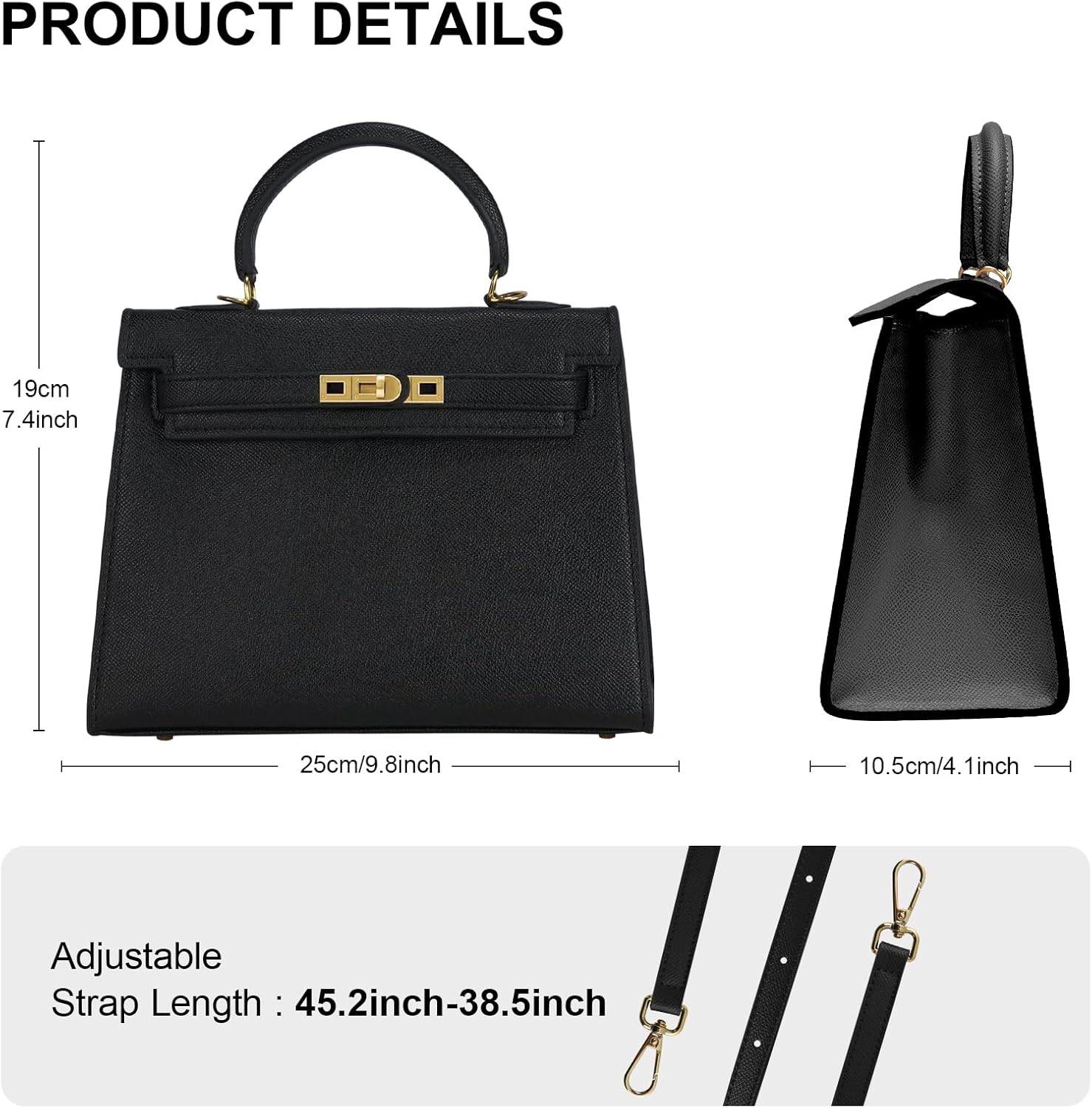 Leather Crossbody and Tote Bag for Women Fashion Luxury Shoulder Bag with Adjustable Strap - Image 5