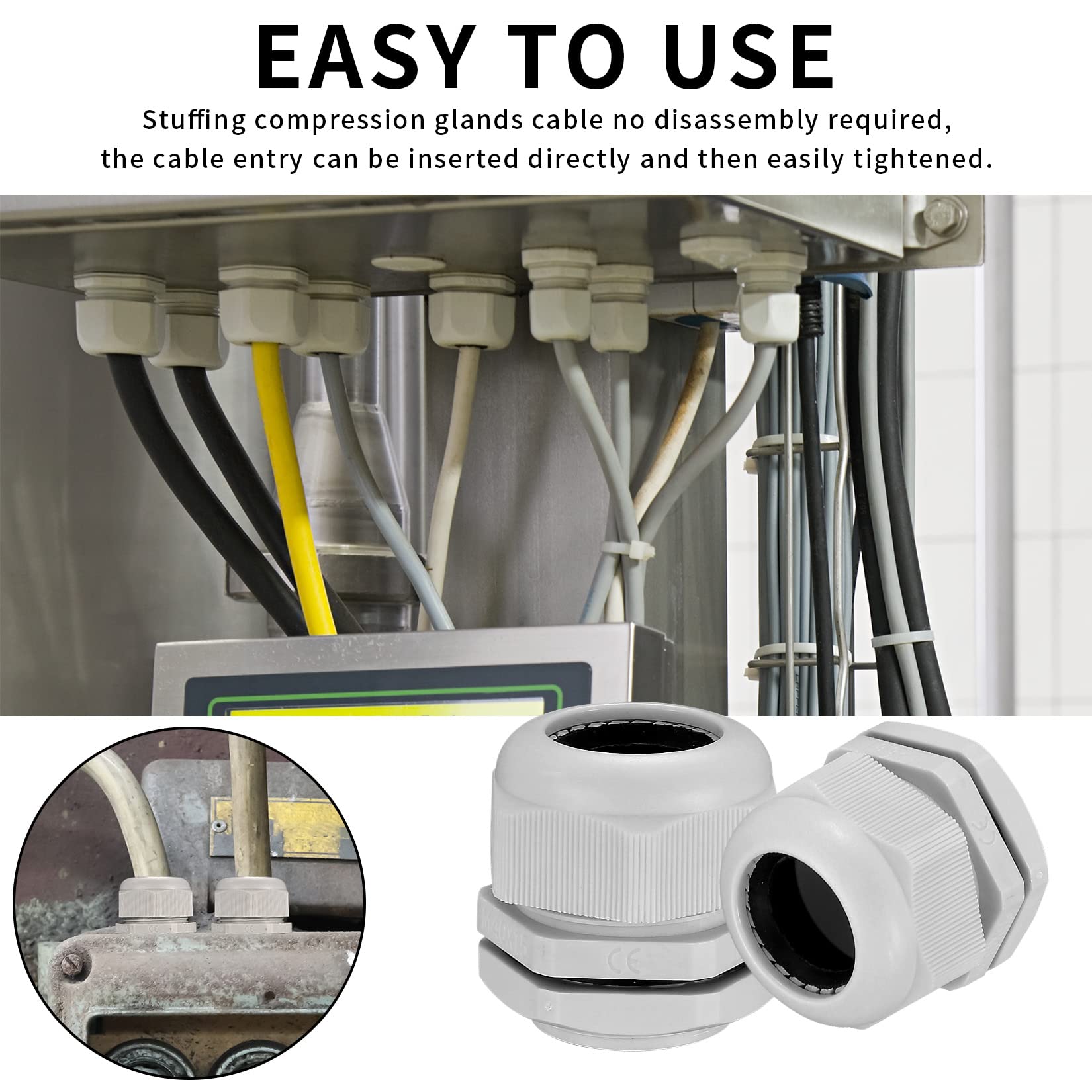 Pressacavi Impermeabili M8 ORTAVA - 4 Pezzi In Ottone, Per Cavi Da 2 A 5mm, Per Elettricità E Meccanica - Foto 7