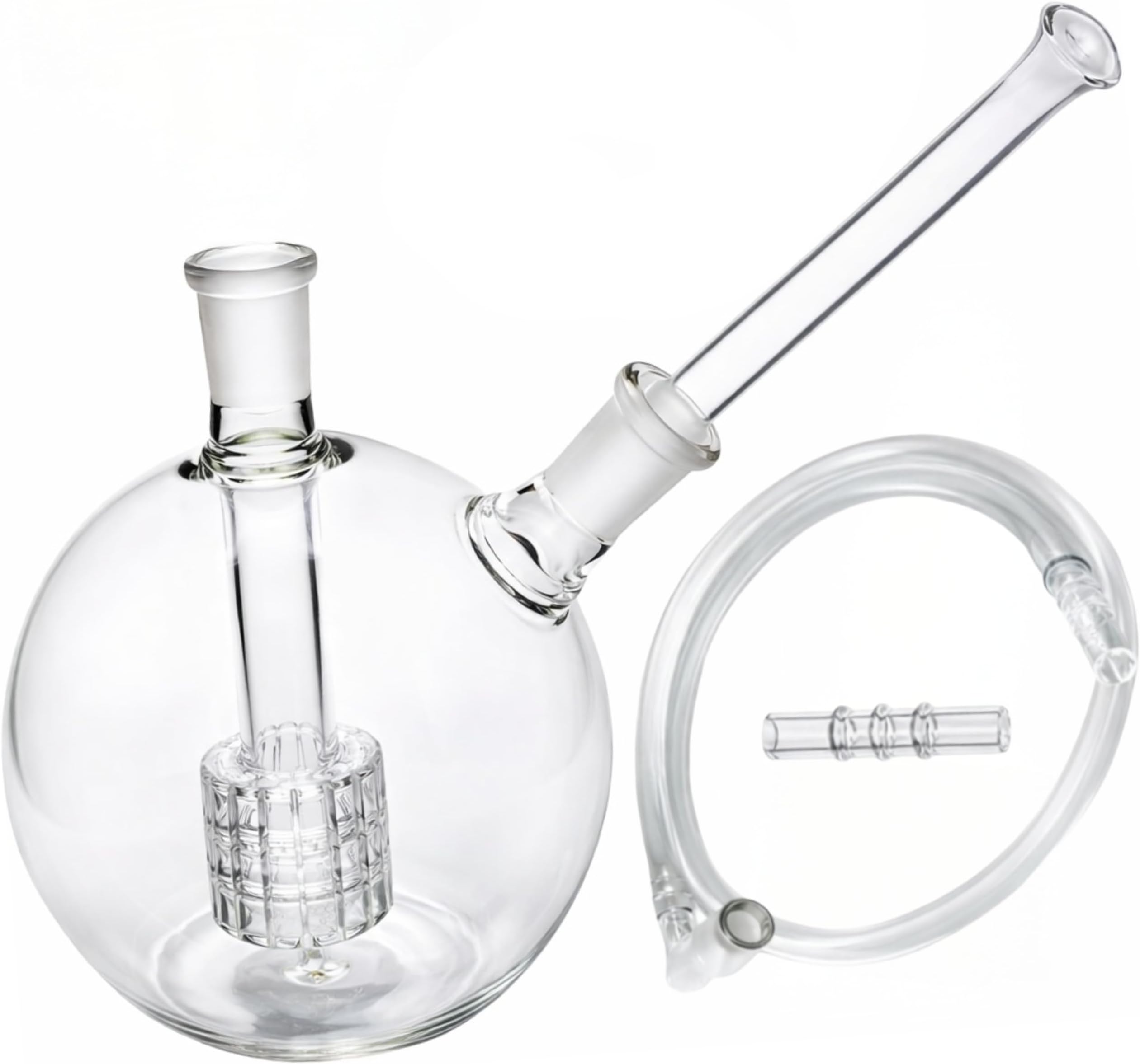 Glass Globe Bubbler Complete Mega Globe Kit - Female 14mm Joint - Water Piece for Dynavap M & More Vaporisers Large Globe Complete Kit)