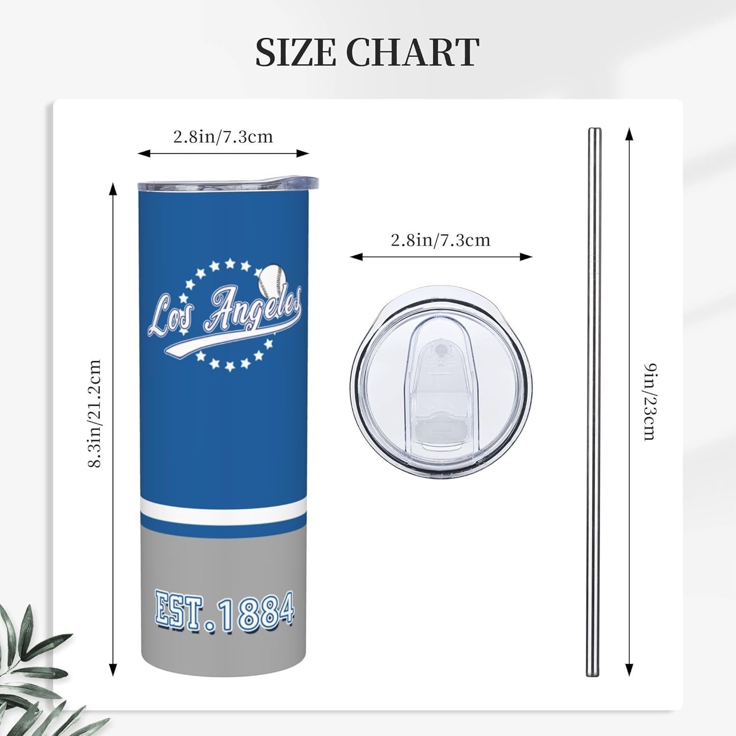 Tumbler 20oz Straight Skinny Car Cups With Insulated Cup Sleeve Portable Handle, Sports Travel Coffee Mug, Stainless Steel, Insulated,Classic Collection Gifts for Fans - Image 2