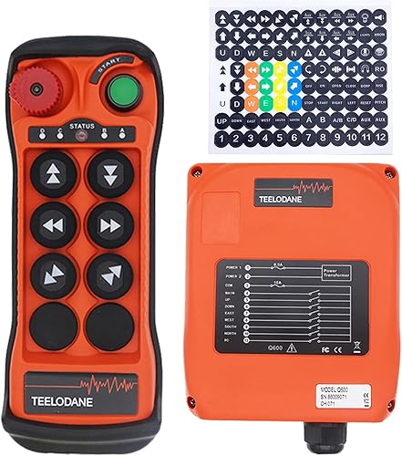 Miniatura 3 de Teelodane Grúa superior de 6 botones con control remoto inalámbrico de 3 movimientos de una sola velocidad para cabrestante eléctrico de 12 V 24 V