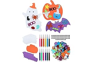 Pineraap 286 PCS Halloween Foam Pumpkins for Kids Craft Supplies