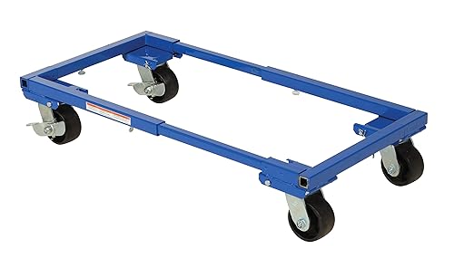Miniatura 2 de Vestil ATD-1622-4 Carretilla de acero ajustable con ruedas de 4 pulgadas 36-1/2 pulgadas x 26-1/2 pulgadas x 7 pulgadas. 2000 libras Capacidad azul