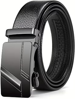 NAPA HIDE Men’s Auto Lock Vegan Leather Belt | Stylish Adjustable Buckle Belt for Formal & Casual Wear I Fits upto 40 Inch... Price In India